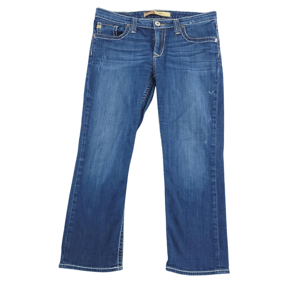 Big Star Rikki Jeans Womens 31 Blue Med Wash‎ Low Rise Straight Stretch Denim